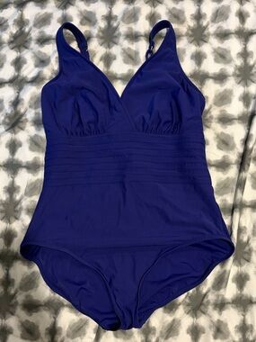 Aqua Green Deep Blue One-Piece Swimsuit